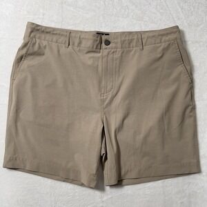 Faherty All Day Shorts 7" Mens Sz 38 Khaki Flat Front Chino Stretch